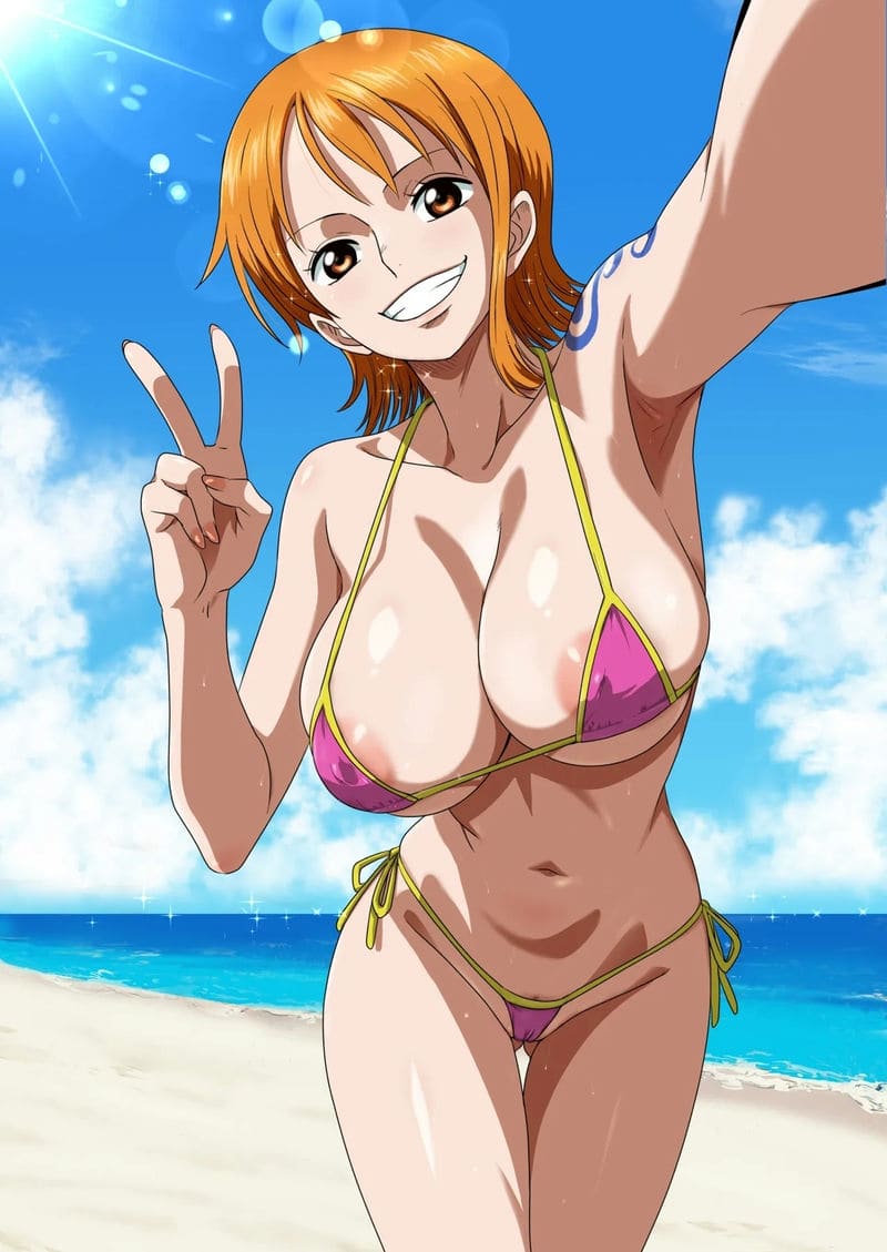 นามิสาวสวยในชุดว่ายน้ำ